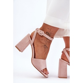 Nackte Harriet Wildleder-Sandalen mit hohem Absatz rosa 2