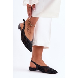 PG1 Blumenballerinas für Damen Black Adore schwarz 2