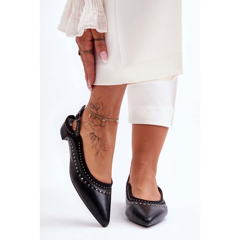 PG1 Lederballerinas mit Nieten Schwarz Laroshe 1