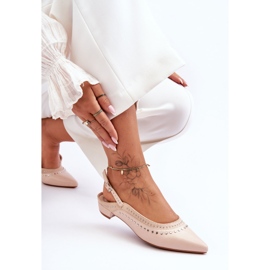 PG1 Ballerinas aus Leder mit Nieten Beige Laroshe 2