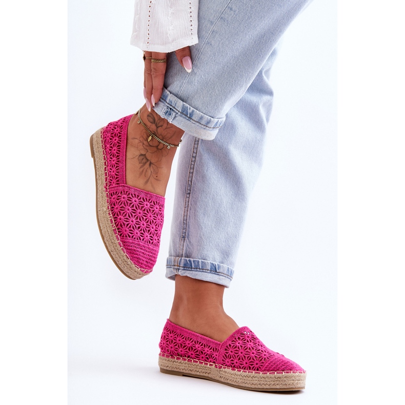 PG1 Durchbrochene Espadrilles für Damen Pink One Lover rosa 2