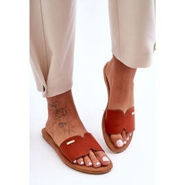 Bequeme Damen-Sandalen mit flachem Absatz, Braun Coraline 1