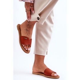 Bequeme Damen-Sandalen mit flachem Absatz, Braun Coraline 2