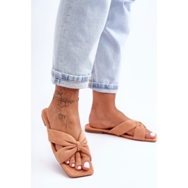 Orange Vanilla Sky Velours-Hausschuhe für Damen 1