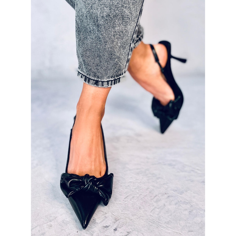 Pumps mit offenem Absatz Deluna Schwarz 1