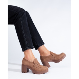 W. Potocki Dunkelbeige Schuhe mit hohen Absätzen von Potocki 1