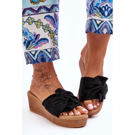 Keilsandaletten für Damen in Schwarz Calama 1