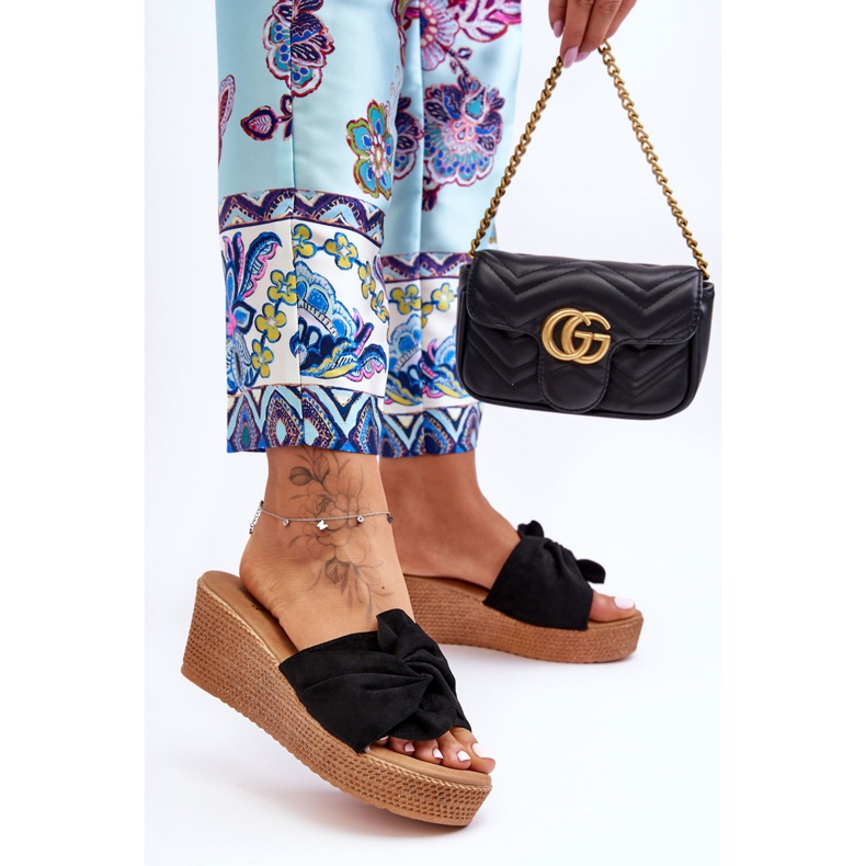 Keilsandaletten für Damen in Schwarz Calama 2