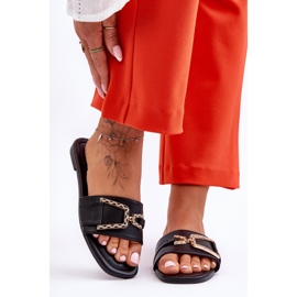 Beeindruckende, verzierte Hausschuhe in klassischem Schwarz für Damen 1