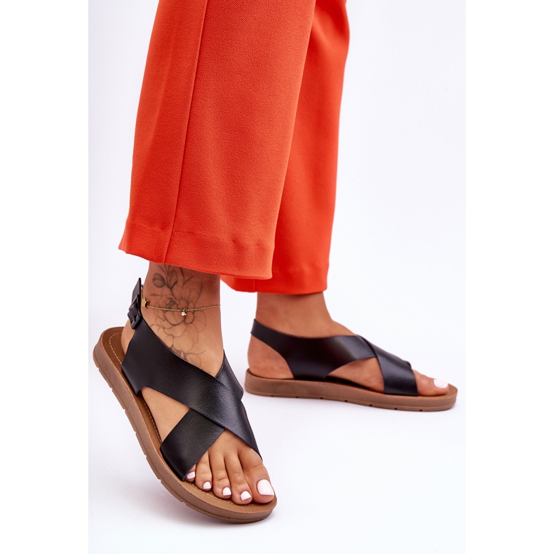 PG1 Leichte klassische Damensandalen Schwarz Lenny 1