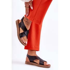 PG1 Leichte klassische Damensandalen Schwarz Lenny 2