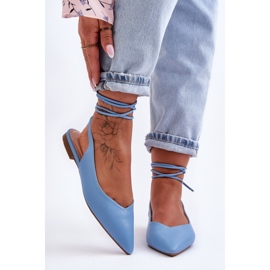 PG1 Riemchenballerinas für Damen Blau Lilly Ann 1