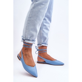 PG1 Riemchenballerinas für Damen Blau Lilly Ann 2