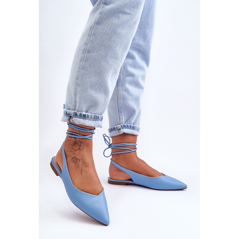 PG1 Riemchenballerinas für Damen Blau Lilly Ann 2