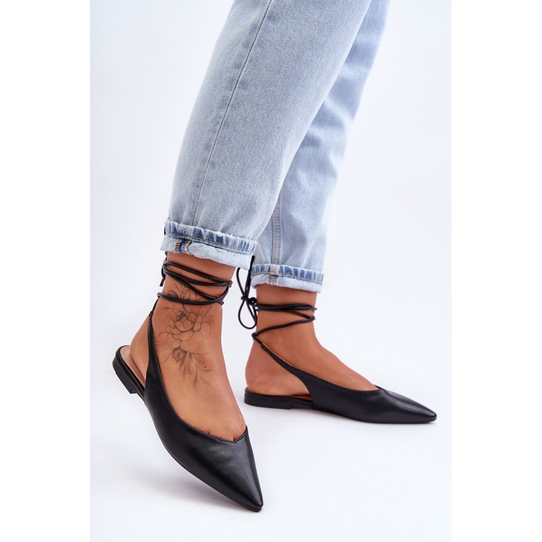 PG1 Ballerinas zum Schnüren für Damen Schwarz Lilly Ann 1