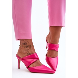 Leder-Flip-Flops Fuchsia Aveline rosa 1