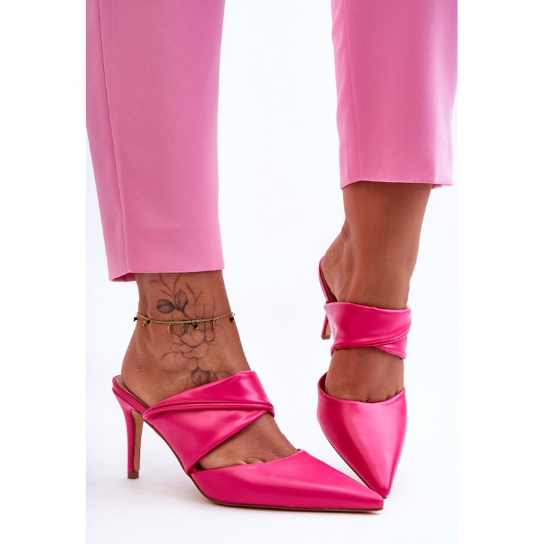 Leder-Flip-Flops Fuchsia Aveline rosa 1