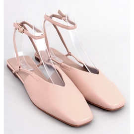 Ballerinas mit offener Ferse von Gianna Nude beige 2