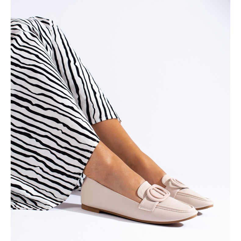 Eleganter beigefarbener Shelovet-Mokassin für Damen 2