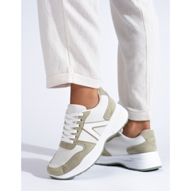 Beige-weiße Damen-Sportschuhe von Shelovet 1