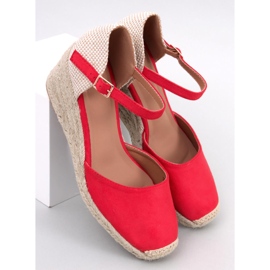 Platten Rote Keil-Espadrilles 1