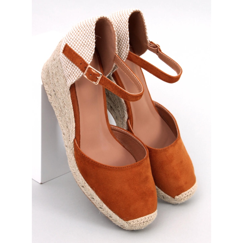 Platten Camel Espadrilles mit Keilabsatz braun 1