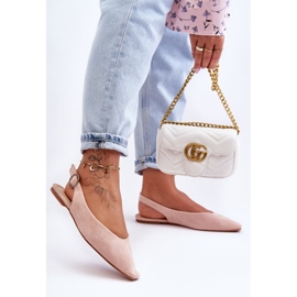 PS1 Kenra Ballerinas aus rosafarbenem Wildleder für Damen 1