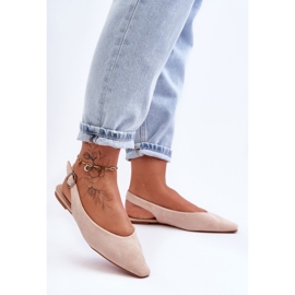 PS1 Beige Wildleder-Ballerinas von Kenra für Damen 1