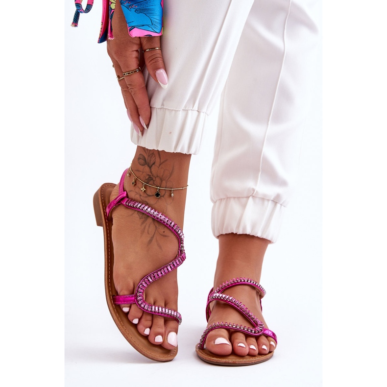 Hayen Slip-on-Sandalen für Damen mit Verzierungen in Rosa 1