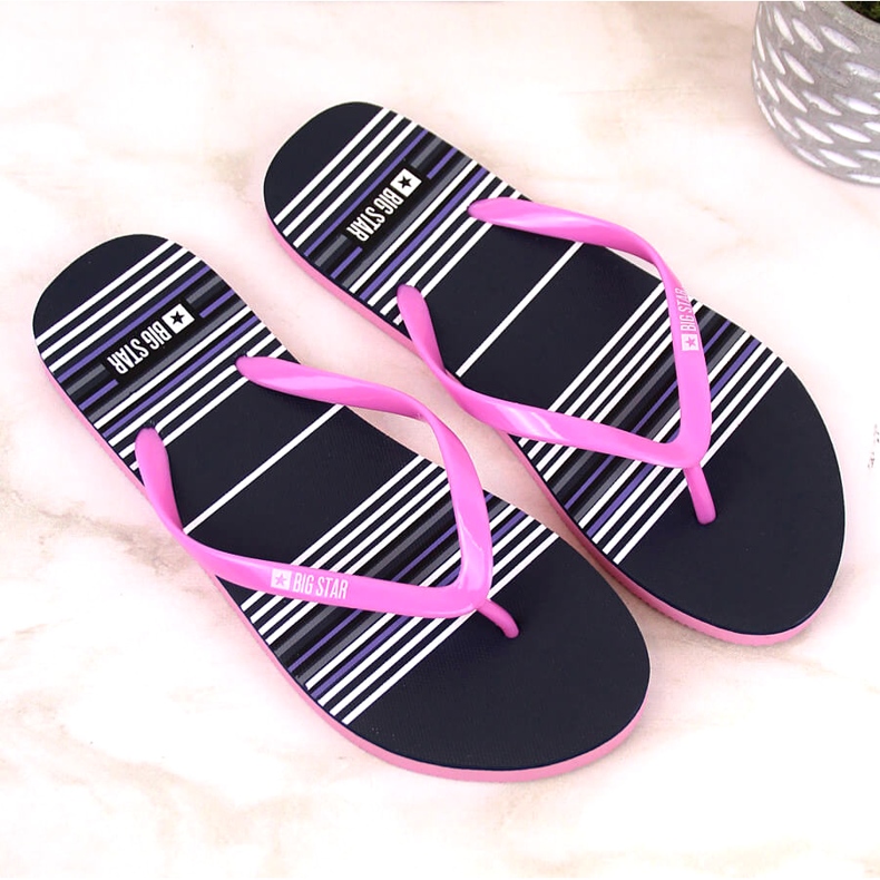 Flache Flip-Flops Big Star W JJ274A352 rosa 4