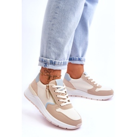 PA1 Damen-Sportschuhe mit Reißverschluss Beige Larisa 2