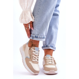 PA1 Damen-Sportschuhe mit Reißverschluss Beige Larisa 1