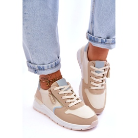 PA1 Damen-Sportschuhe mit Reißverschluss Beige Larisa 3