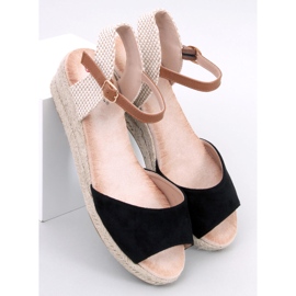 Keilsandalen von Eakes Black schwarz 1