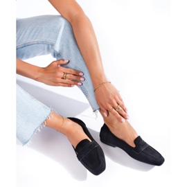 Schwarze Wildleder-Loafer für Damen von Shelovet 1