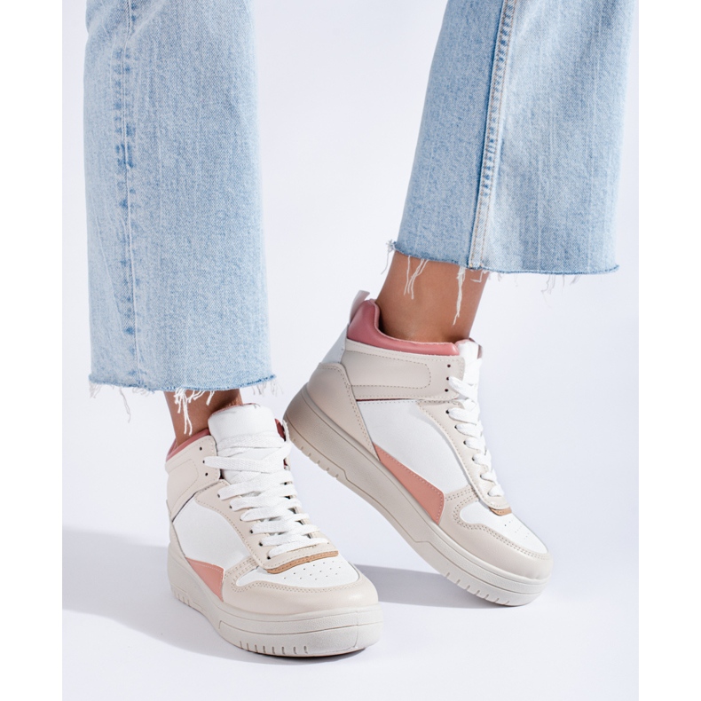 Hohe Damensneaker von Shelovet in Beige 1