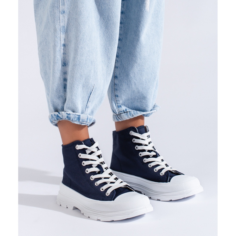 Shelovet High-Top-Sneaker aus Textil für Damen blau 1