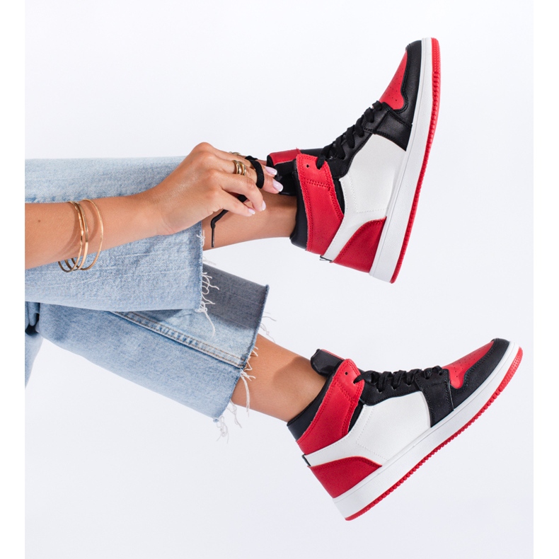 Rote High-Top-Sneakers von Shelovet 1