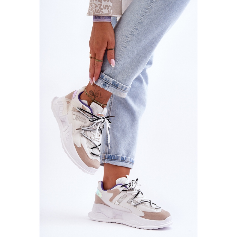 Leder-Plateau-Sportschuhe Weiß Sifel 2