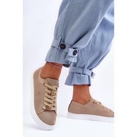 PE1 Damen-Schnürsneaker Beige Etna 2