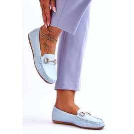 Klassische Leder-Loafer in Hellblau von Verona 2