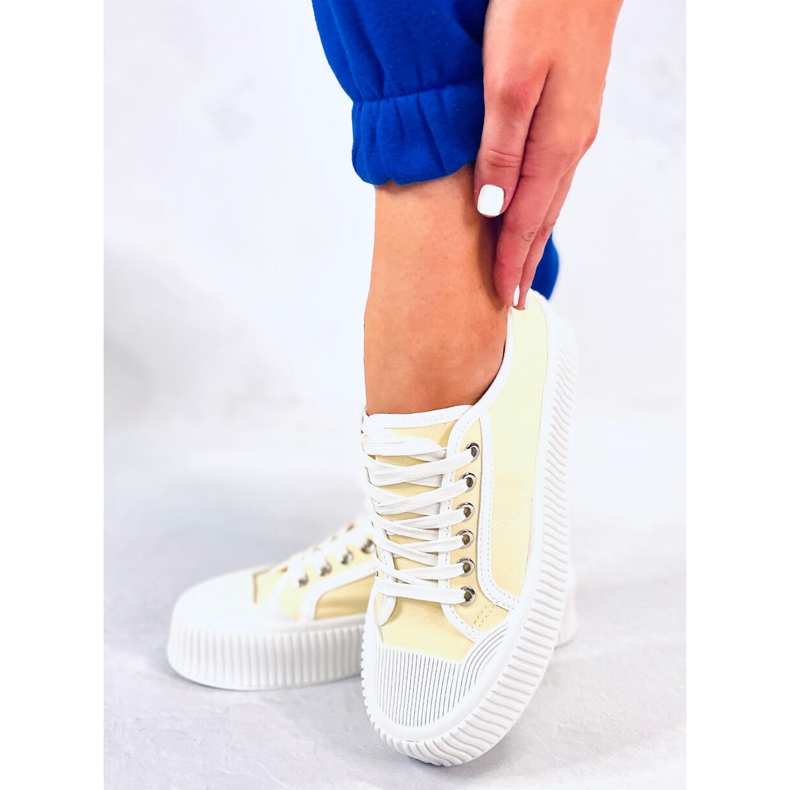 Dors Gelbe Plateau-Sneaker für Damen 1