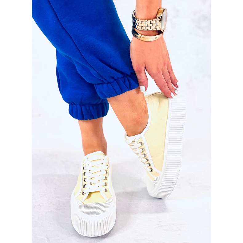 Dors Gelbe Plateau-Sneaker für Damen 2