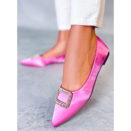 Elegante Ballerinas mit Lorella Fushia-Steinen rosa 2
