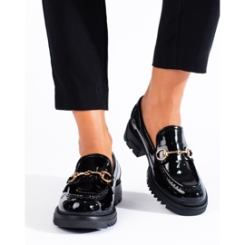Schwarze Lackloafer von Shelovet 1