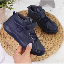 Marineblaue High-Top-Sneaker Big Star EE374003 1