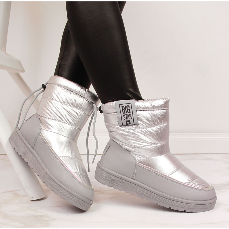 Silberne isolierte Schneestiefel für Damen Big Star II274118 1