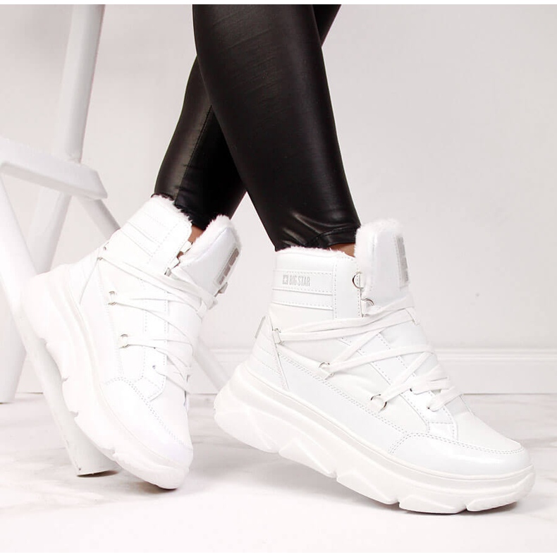 Damen-Schneestiefel mit Plateau weiß Big Star II274463 1