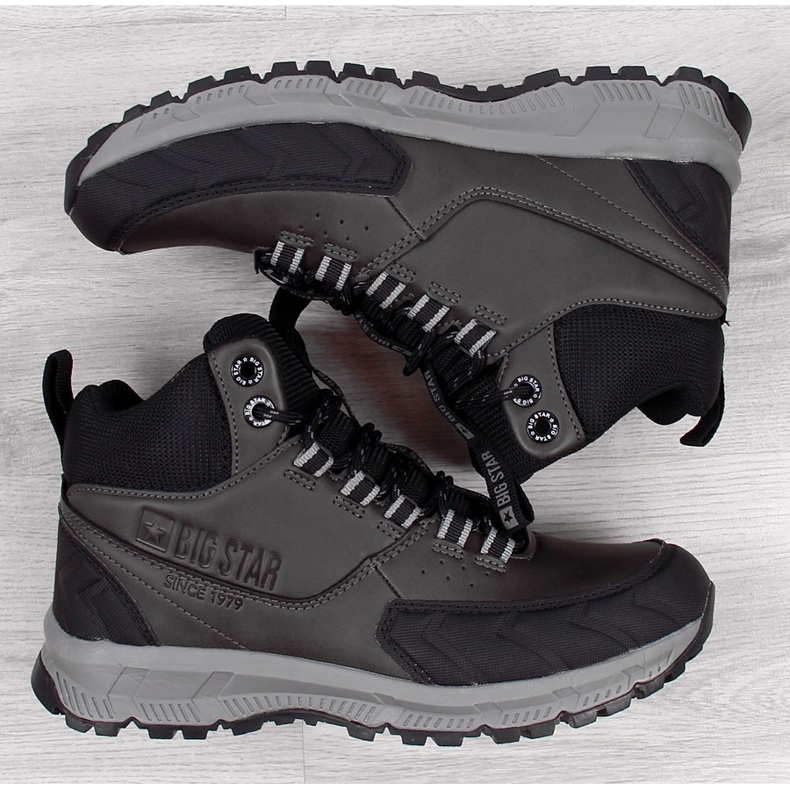 Graue Wanderstiefel für Herren Big Star II174176 1