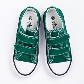 Grüne Shelovet-Sneaker mit Klettverschluss für Kinder 1